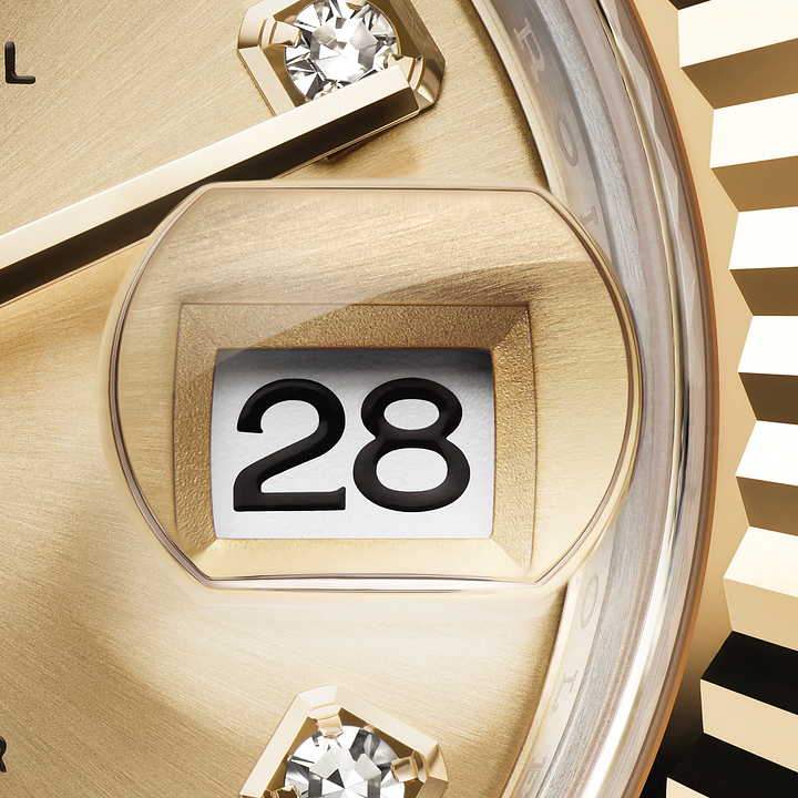 レディ デイトジャスト オイスター 28 mm オイスタースチール&イエローゴールド - 画像 (3)