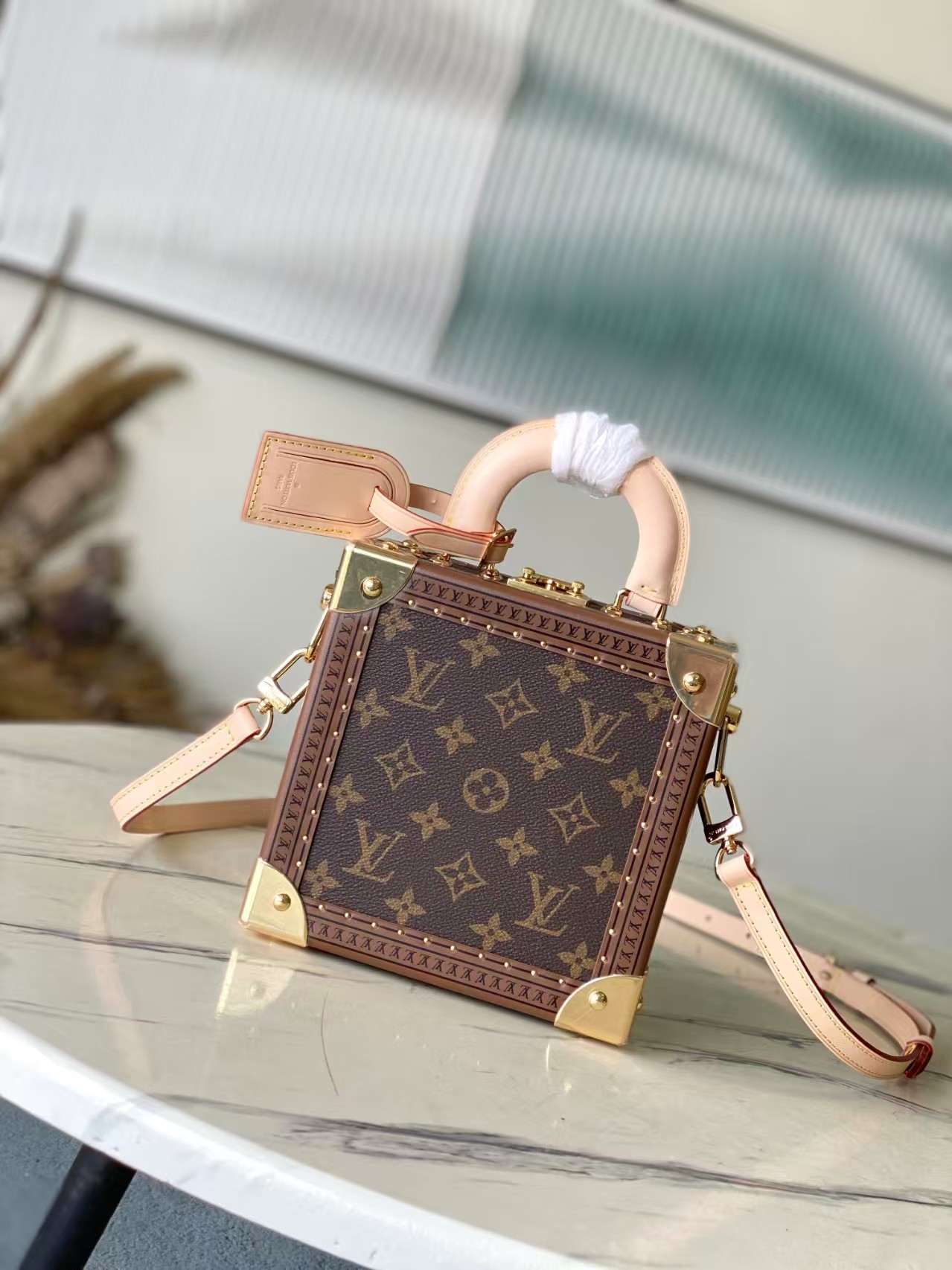 LouisVuitton モノグラムキャンバスボディにグレイン牛革のレオパードパッチ付き M47203 M40780 - 画像 (18)