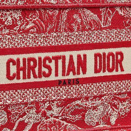 ブックトート バッグ TOILE DE JOUY 刺繍 レッド - 画像 (7)