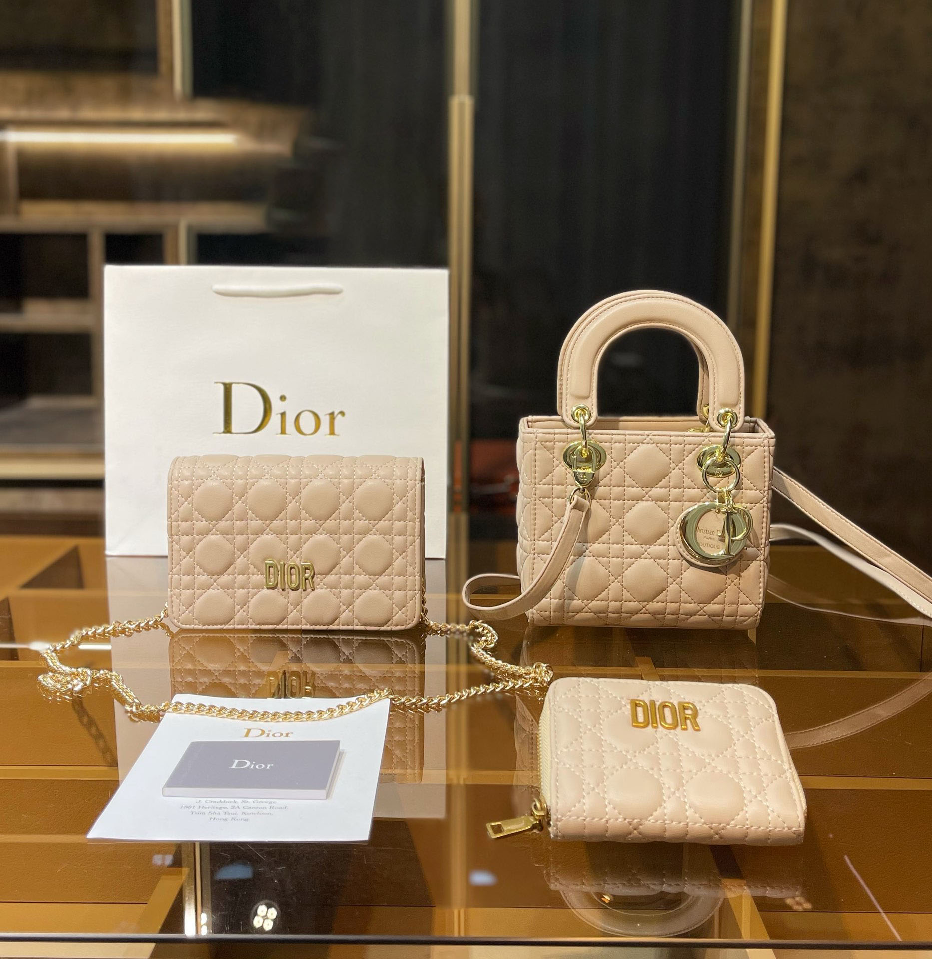 【ディオール国内配送】LADY DIOR マイクロバッグ【最短発送!】3点セット お得 - 画像 (3)