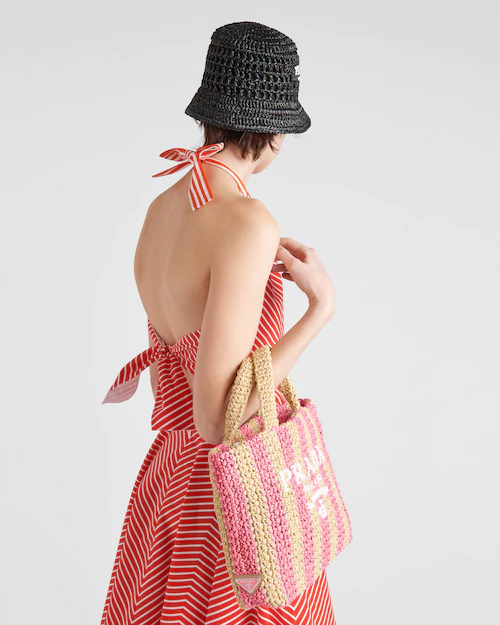 ストライプラフィア スモールトートバッグ - 画像 (2)