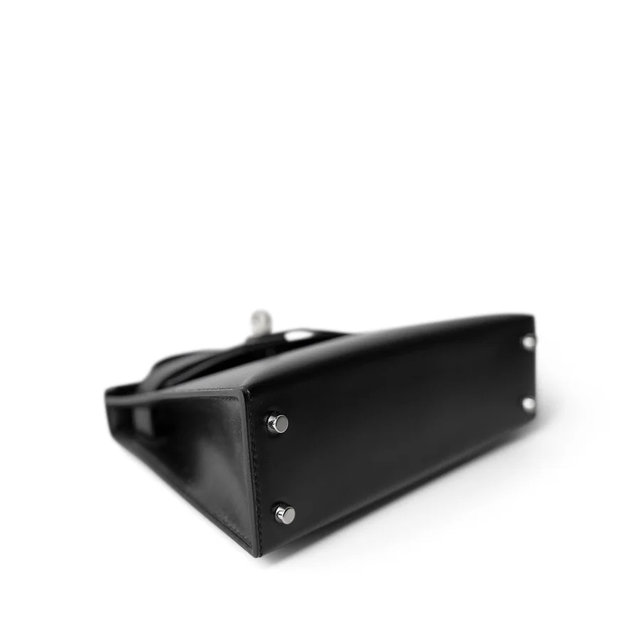 ミニ ケリー セリエ ブラック ボックス カーフスキン パラジウム メッキ B スタンプ - 画像 (3)