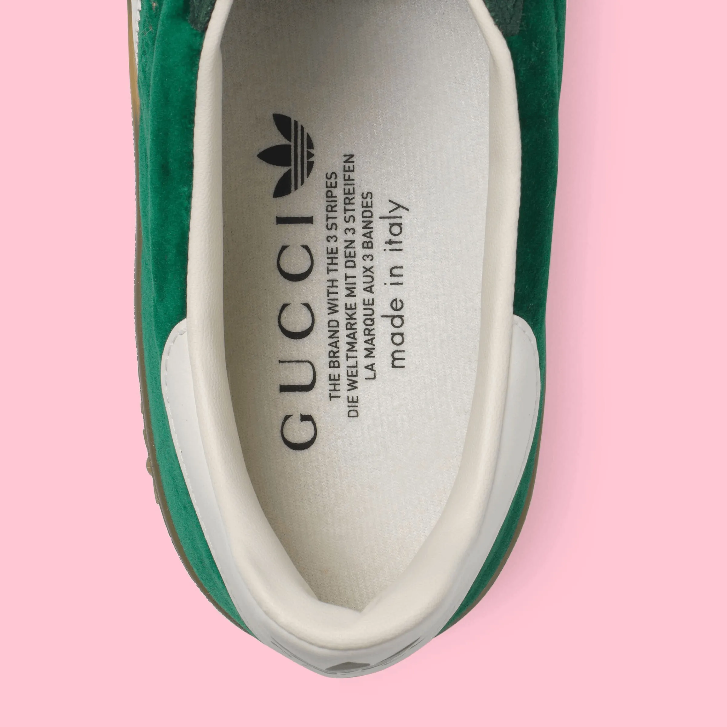 【GUCCI】× ADIDASコラボ Gazelle スニーカー(緑) - 画像 (5)