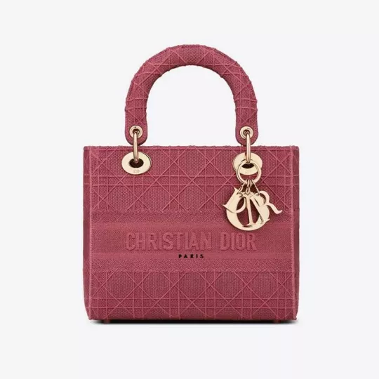 【DIOR】雑誌掲載!中村アンさん愛用!憧れのMedium Lady D-Lite Bag! 刺繍キャンバス グレー バッグ【バッグ】 - 画像 (3)