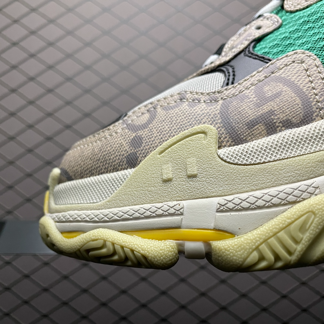 Gucci × Balenciaga The Hacker Project Triple S Beige/Green/Yellow(681067UMO209766) - 画像 (4)