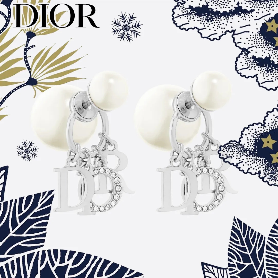 【直営店】DIOR TRIBALES ピアス メタル・レジンパール・クリスタル - 画像 (6)