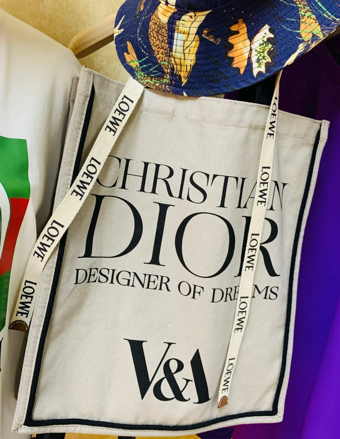 🤩diorキャンバス大容量ショルダーショッピングバッグ【50%オフ+送料無料】 - 画像 (3)