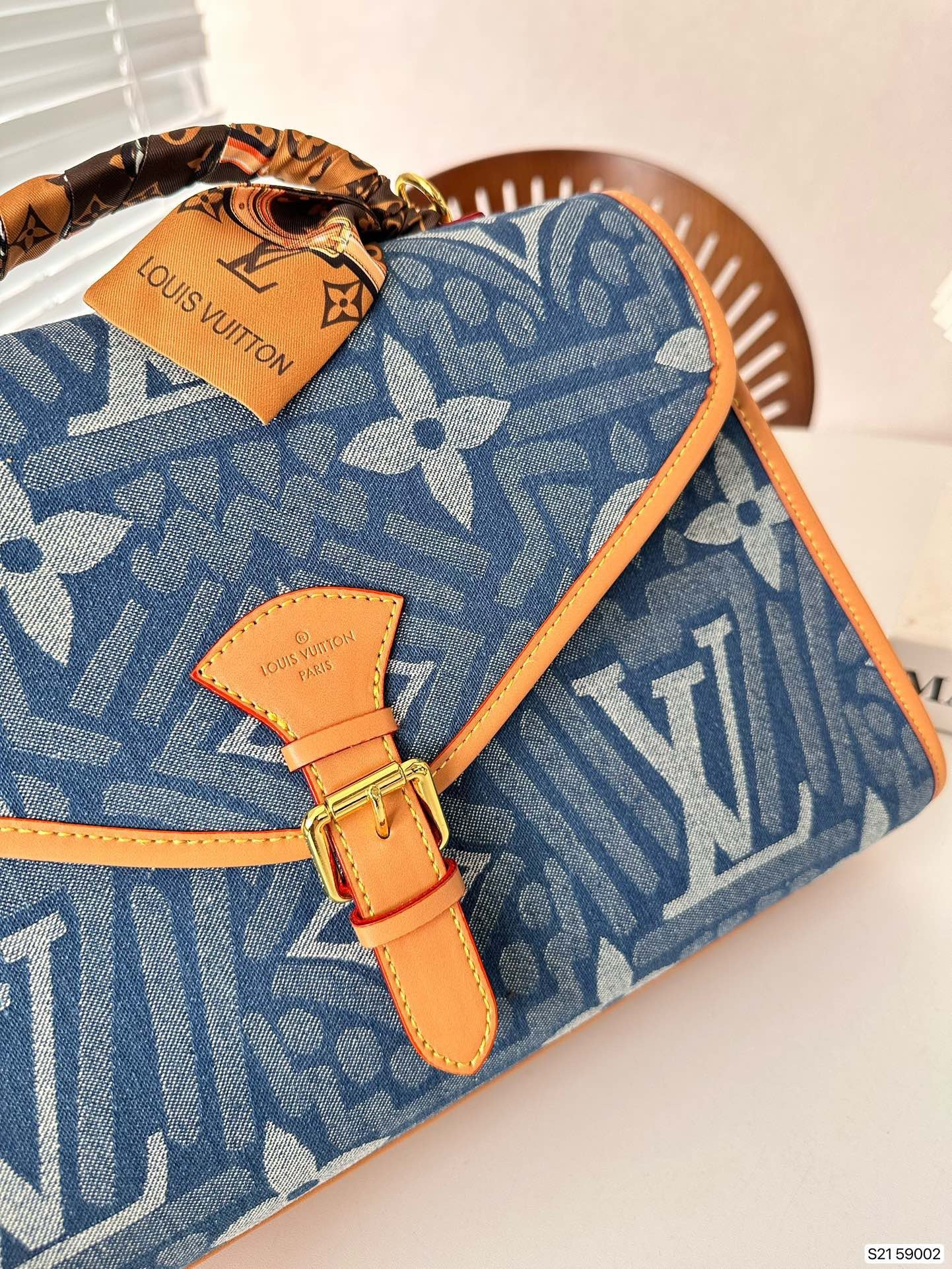 L&V デニムハンドバッグ おしゃれな - 画像 (3)