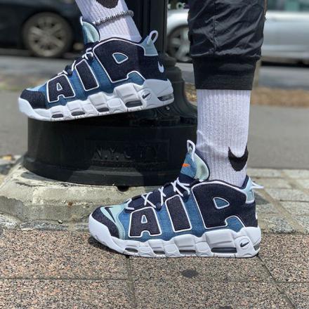 NIKE ナイキ AIR MORE UPTEMPO 96 'DENIM' エア モア アップテンポ "デニム" メンズ スニーカー WHITE/OBSIDIAN/TOTAL ORANGE ホワイト/オブシディアン/トータルオレンジ【限定モデル】 - 画像 (3)