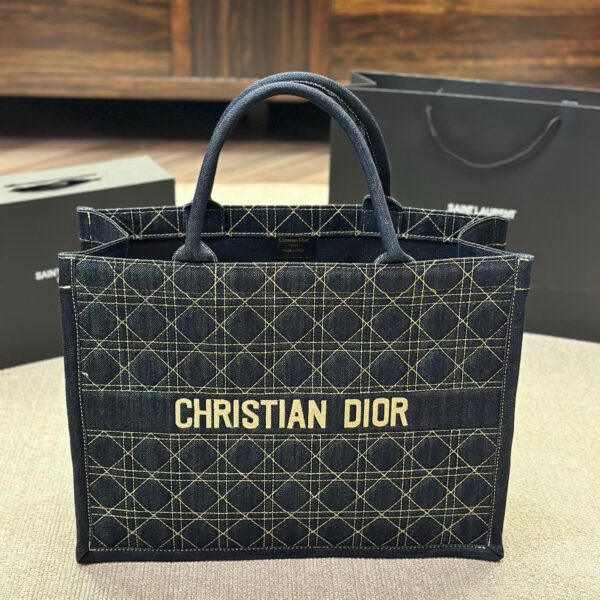Dior tote チェック柄 ハンドバッグ