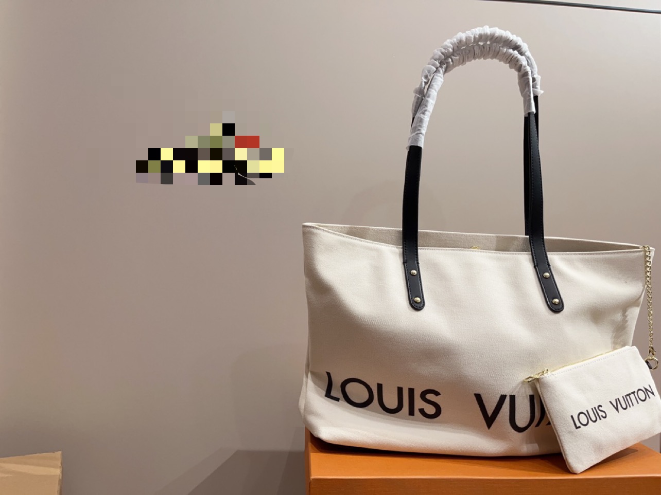 LVキャンバスショッピングバッグ.小銭入れ付き【50%割引+送料無料】 - 画像 (3)