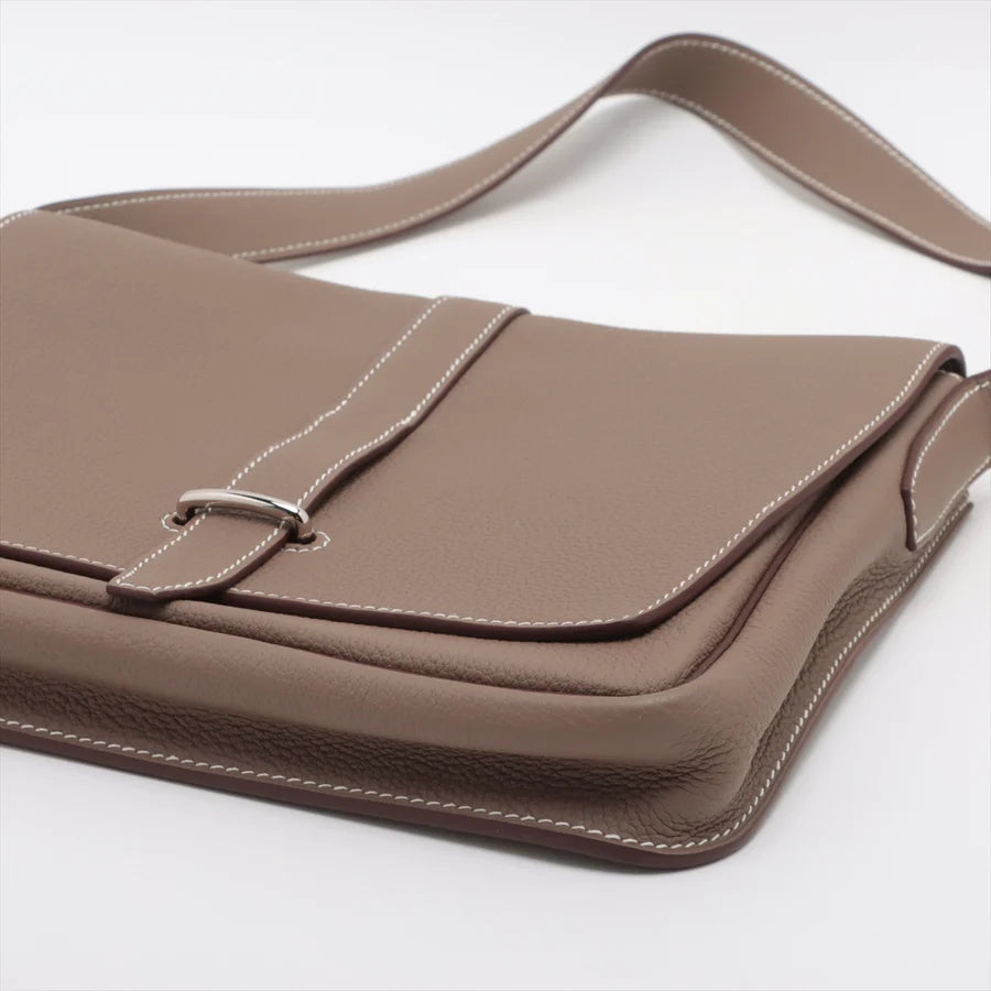 エルメス スティーブ ライト ジュニア トゴ エトゥープ シルバー金具 - 画像 (3)