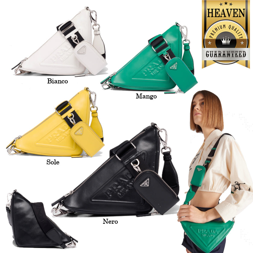 累積売上第1位☆新作☆ プラダ PRADA トライアングル レザーショルダーバッグ