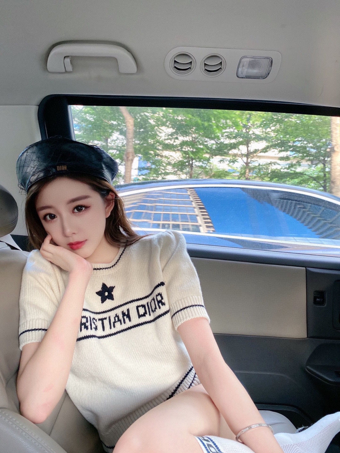 DIOR五芒星ジャカードパフスリーブショートスリーブジャンパーニット【50%割引+送料無料】 - 画像 (2)