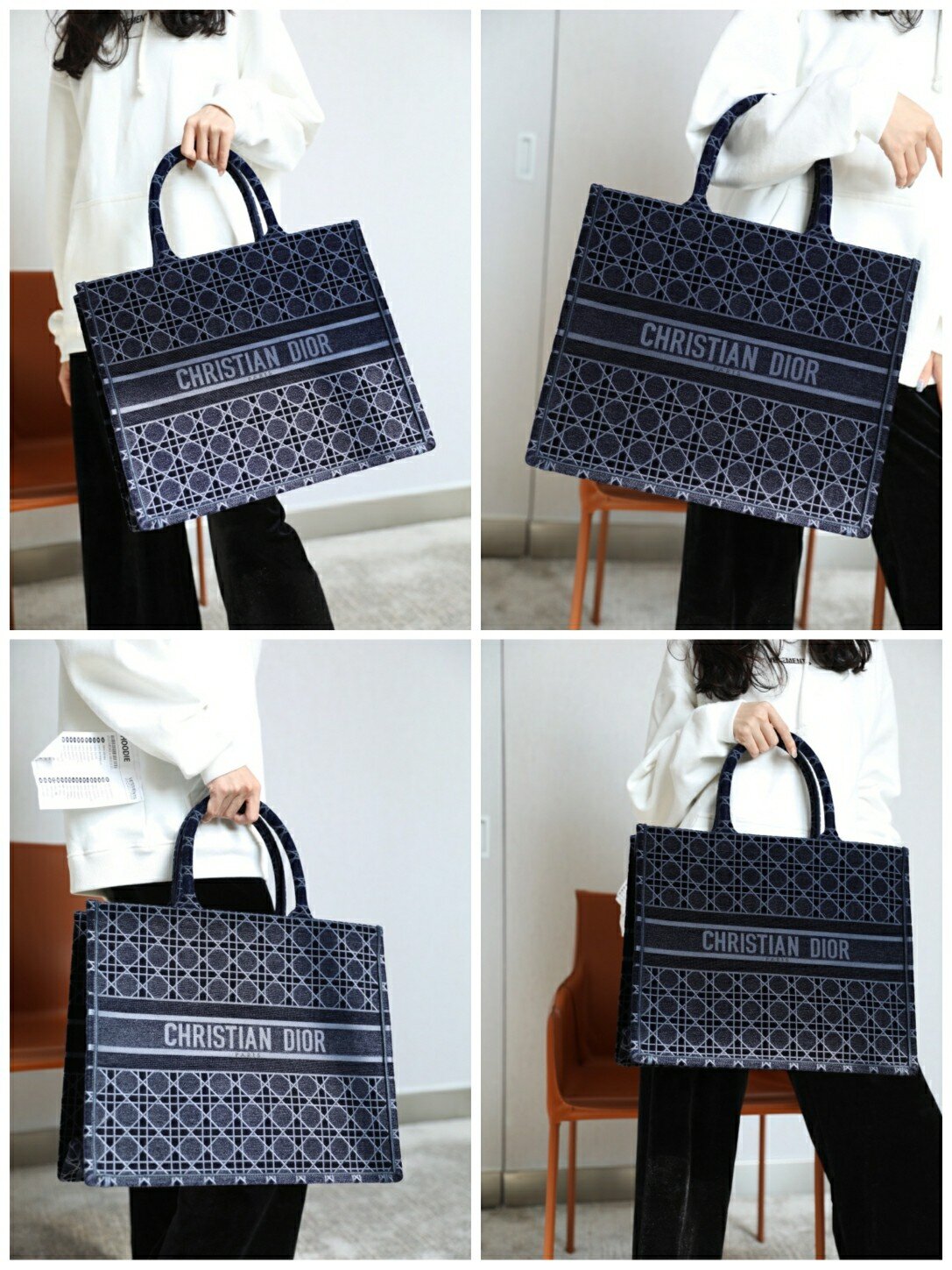 Dior tote チェック柄 ハンドバッグ - 画像 (5)