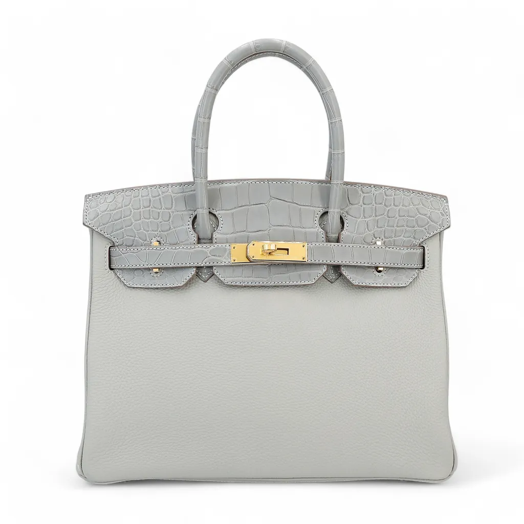 ランク N 新品 HERMÈS エルメス バーキン30 タッチ グリパール (80) トゴ クロコダイル アリゲーター マット ゴールド金具 B刻印