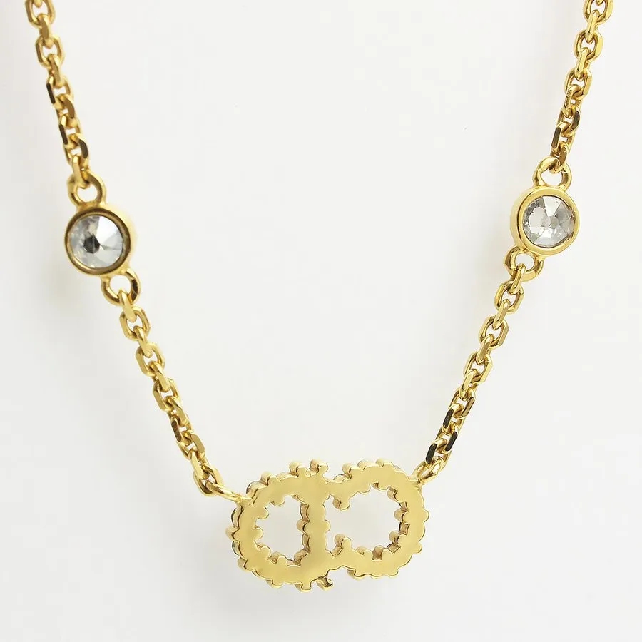 【直営店】Christian Dior クレール ディー リュヌ ネックレス パール ラインストーン ゴールド N1033CDLCY 二段階調節 箱付 - 画像 (5)
