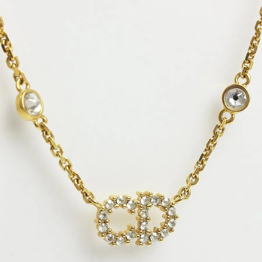 【直営店】Christian Dior クレール ディー リュヌ ネックレス パール ラインストーン ゴールド N1033CDLCY 二段階調節 箱付 - 画像 (3)