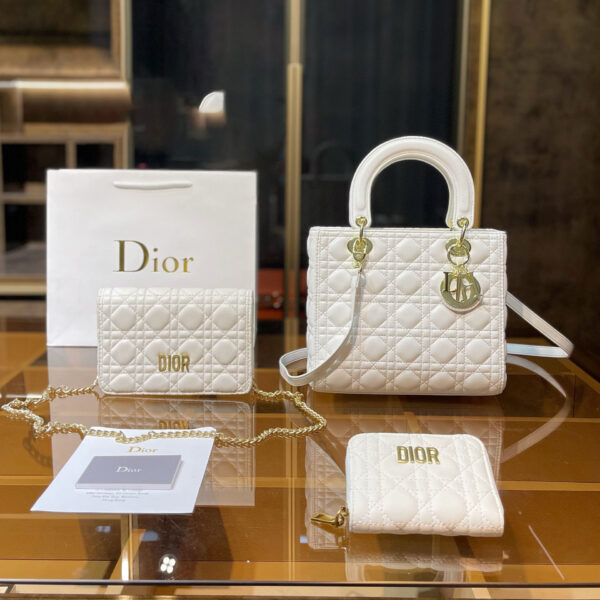 【ディオール国内配送】LADY DIOR マイクロバッグ【最短発送!】3点セット お得