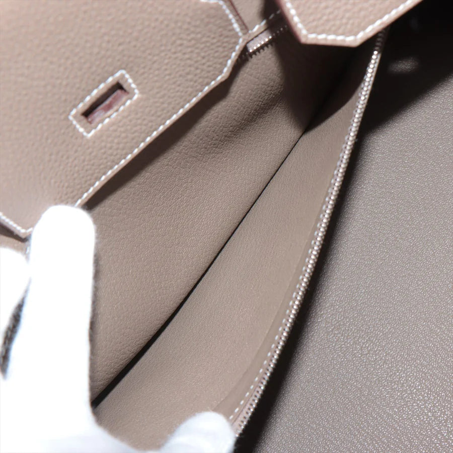 エルメス バーキン35 トゴ エトゥープ シルバー金具 - 画像 (9)