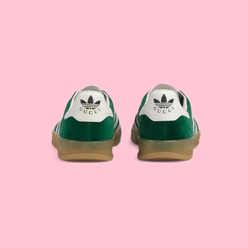 【GUCCI】× ADIDASコラボ Gazelle スニーカー(緑) - 画像 (3)