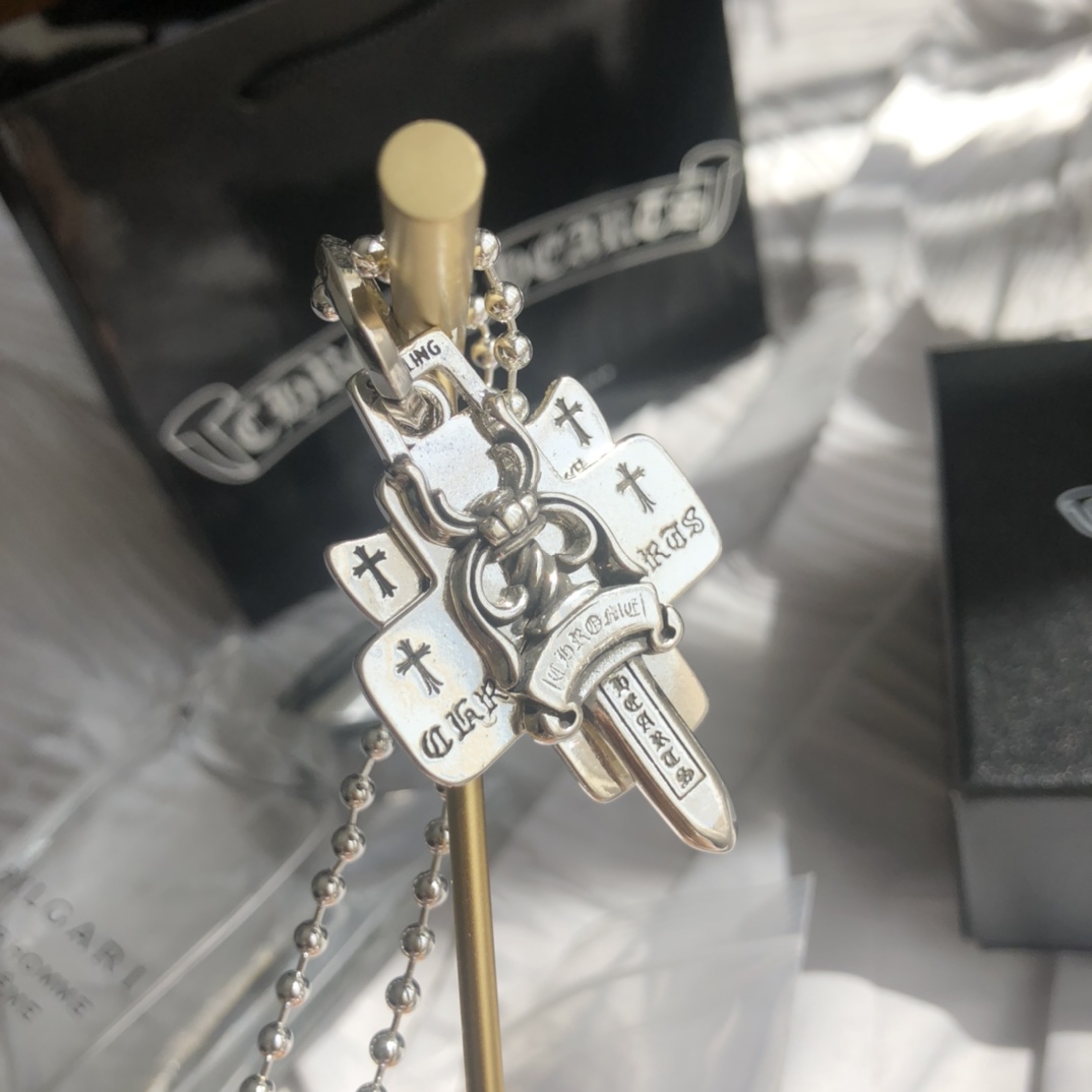 Chrome Hearts(クロムハーツ)3段ソードとホーリーソードサンスクリットペンダントネックレス - 画像 (4)