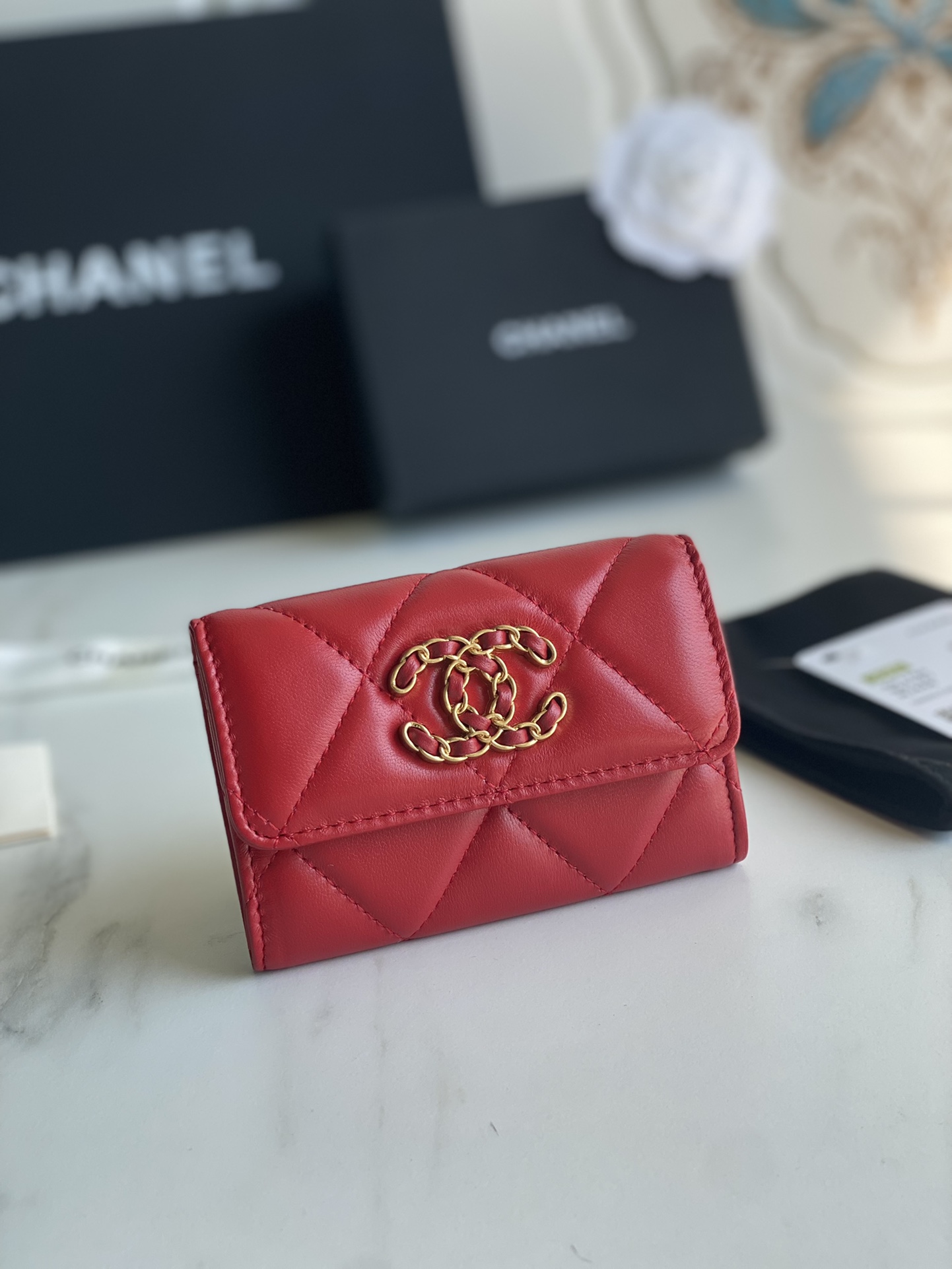 CHANEL 19 FLAP CARD HOLDER AP1790 - 画像 (10)