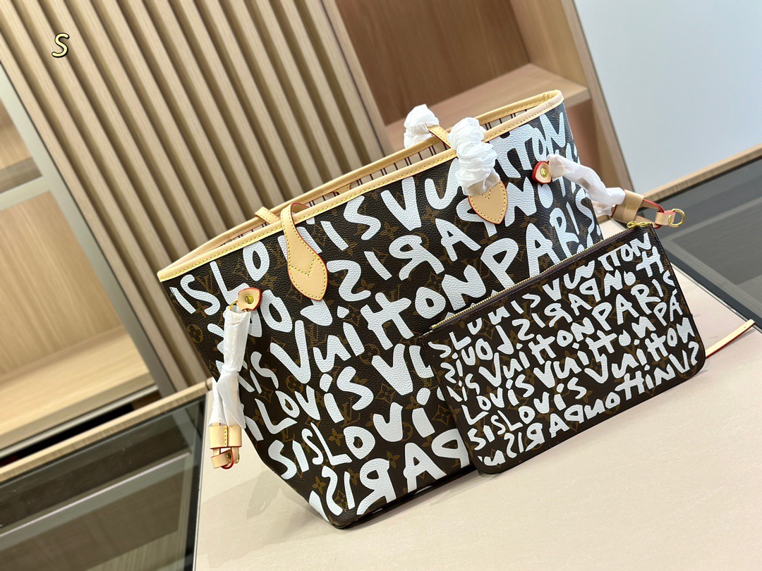 L&V Neverfull 落書き 限定 ショッピングバッグ - 画像 (4)