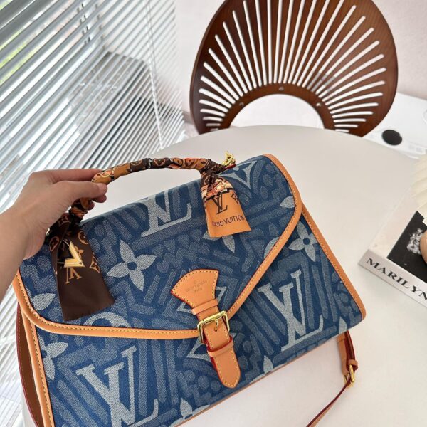 L&V デニムハンドバッグ おしゃれな