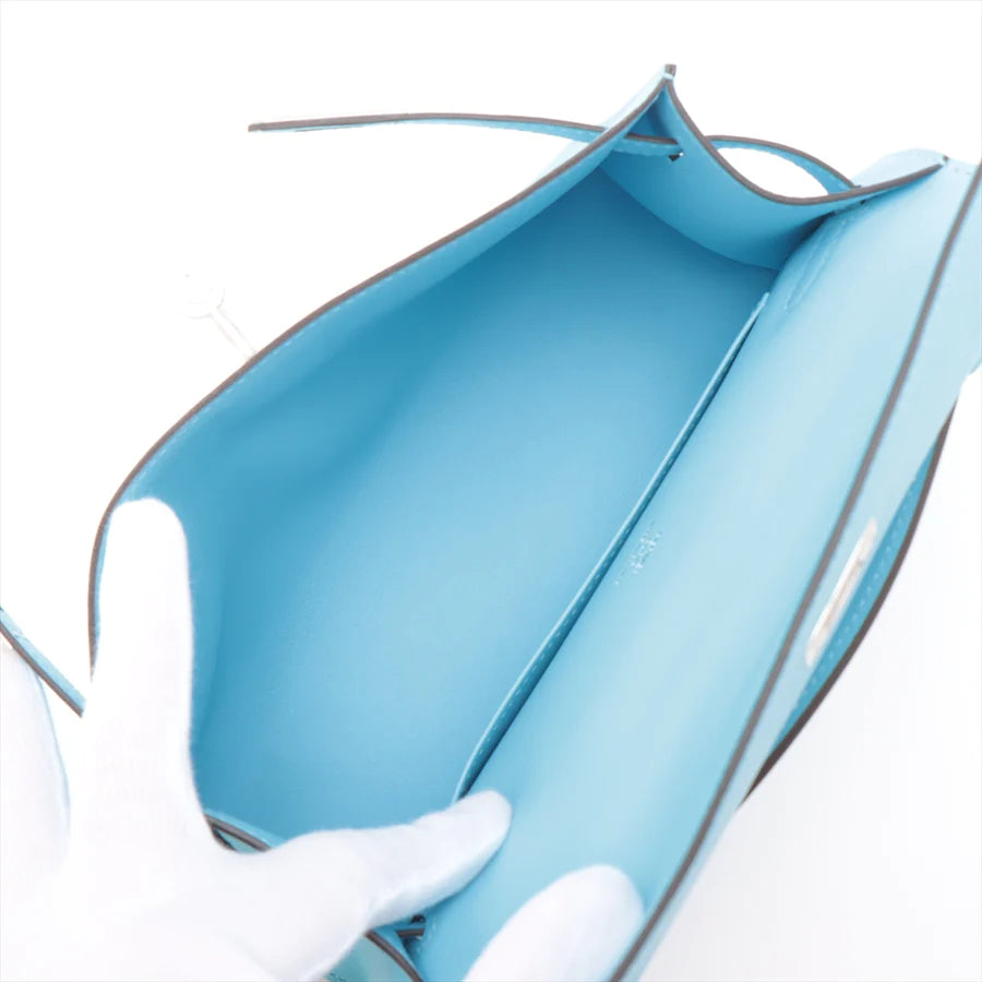 エルメス ポシェットケリー ヴォースイフト ブルーノール シルバー金具 - 画像 (7)