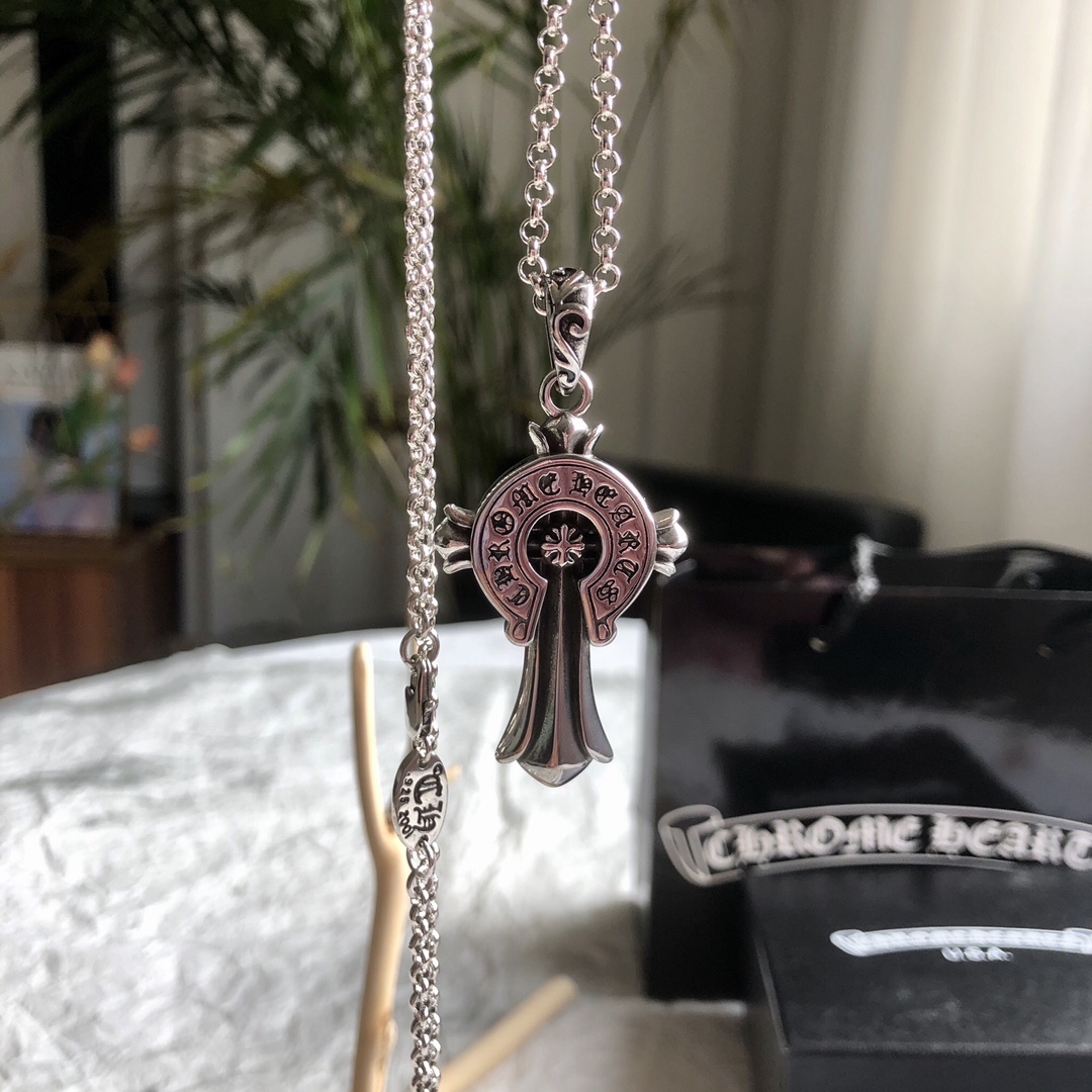 Chrome Hearts クロムハーツ バッジクロスネックレス 65cm - 画像 (7)