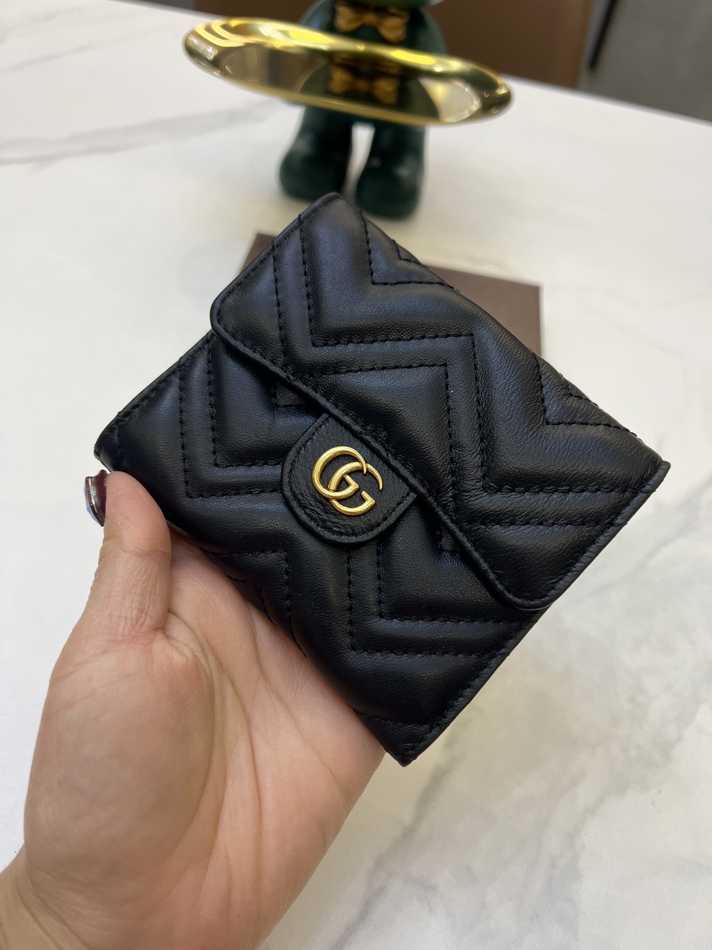 【GUCCI】関税負担なしGUCCI 〔GGマーモント〕 コイン&紙幣 カードケース - 画像 (4)