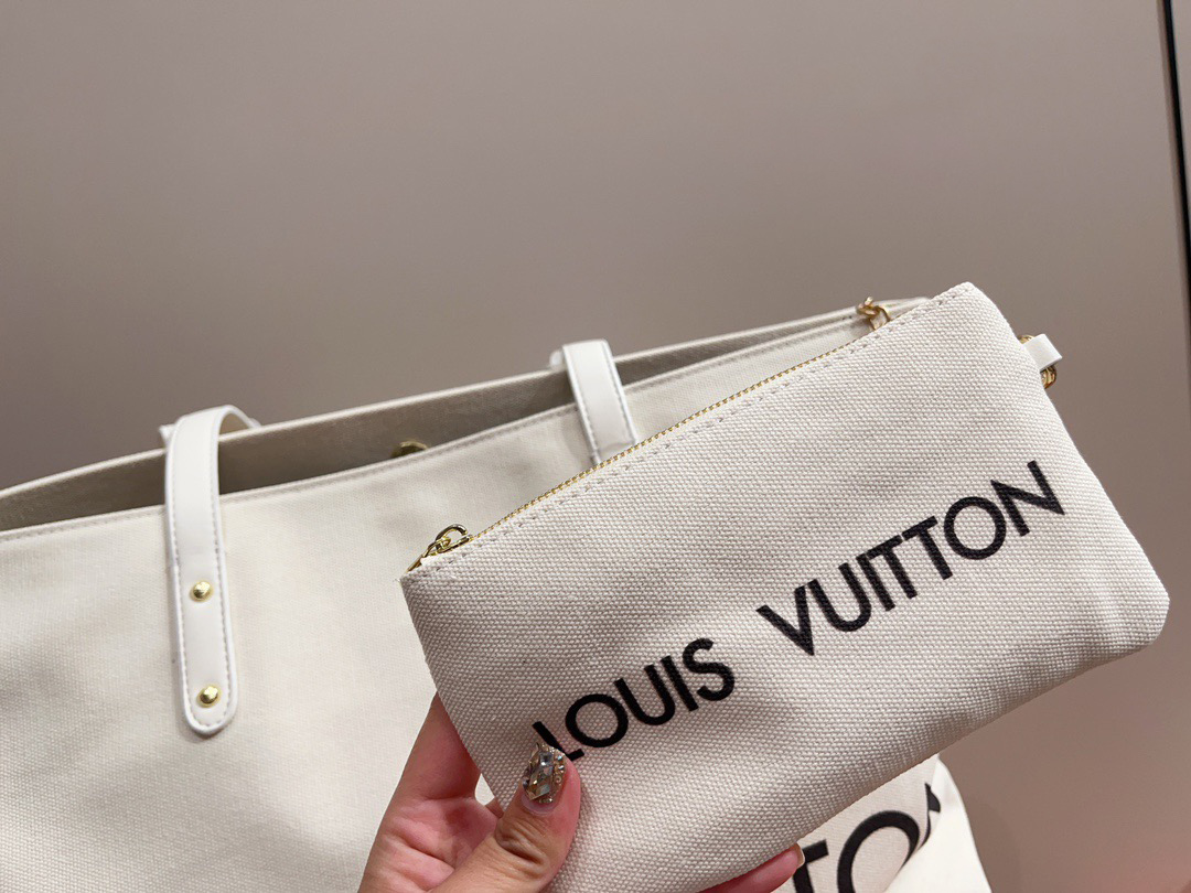 LVキャンバスショッピングバッグ.小銭入れ付き【50%割引+送料無料】 - 画像 (6)