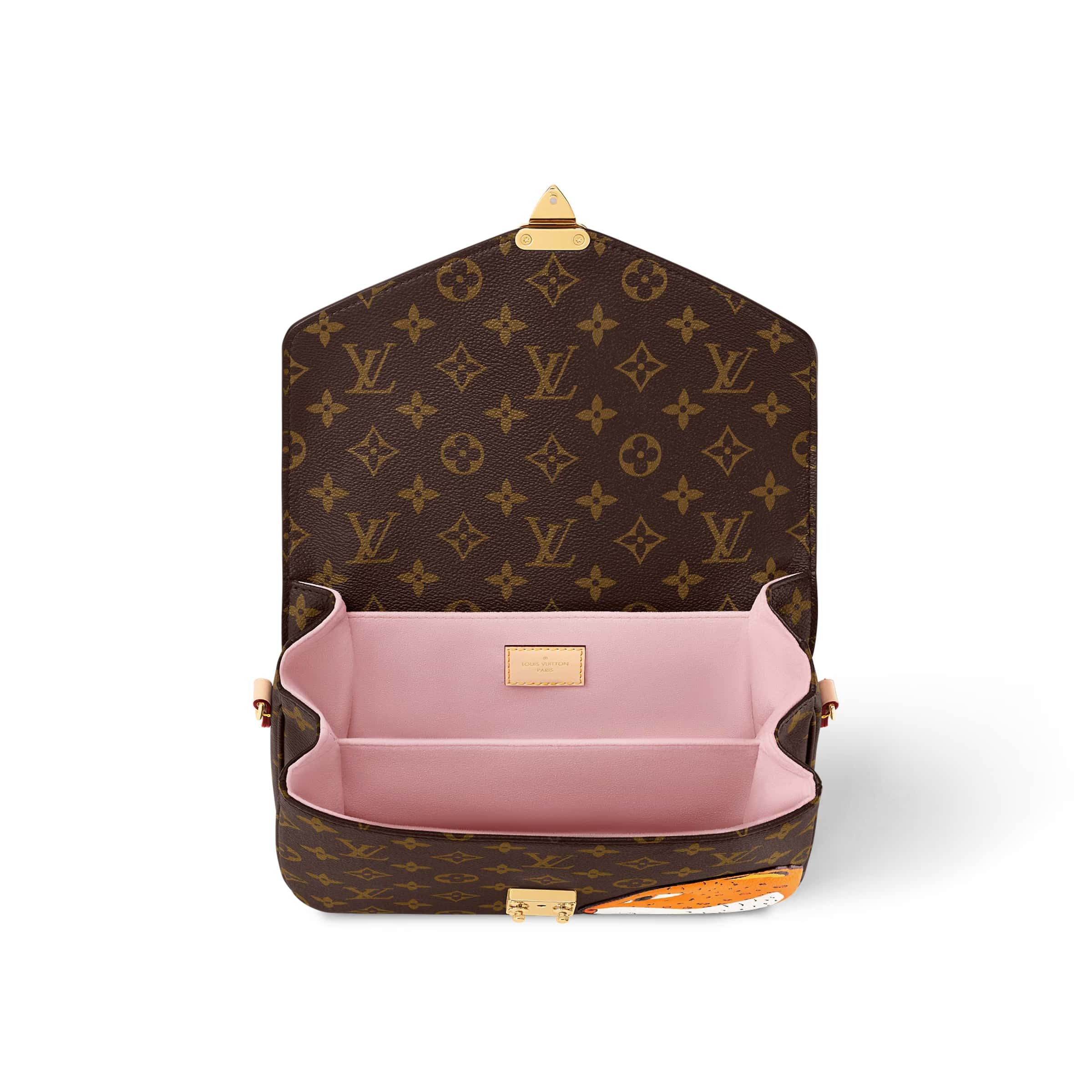 LouisVuitton モノグラムキャンバスボディにグレイン牛革のレオパードパッチ付き M47203 M40780 - 画像 (4)