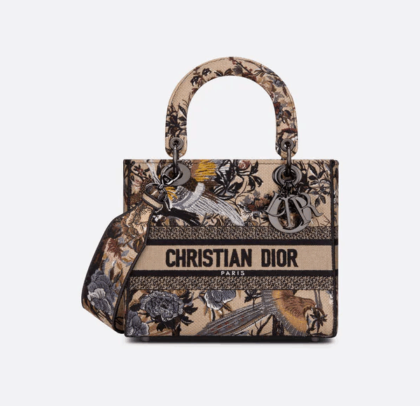 LADY D-LITE ミディアムバッグ Dior Jardin d'Hiver エンブロイダリー