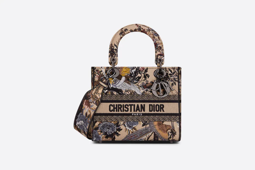 LADY D-LITE ミディアムバッグ Dior Jardin d'Hiver エンブロイダリー