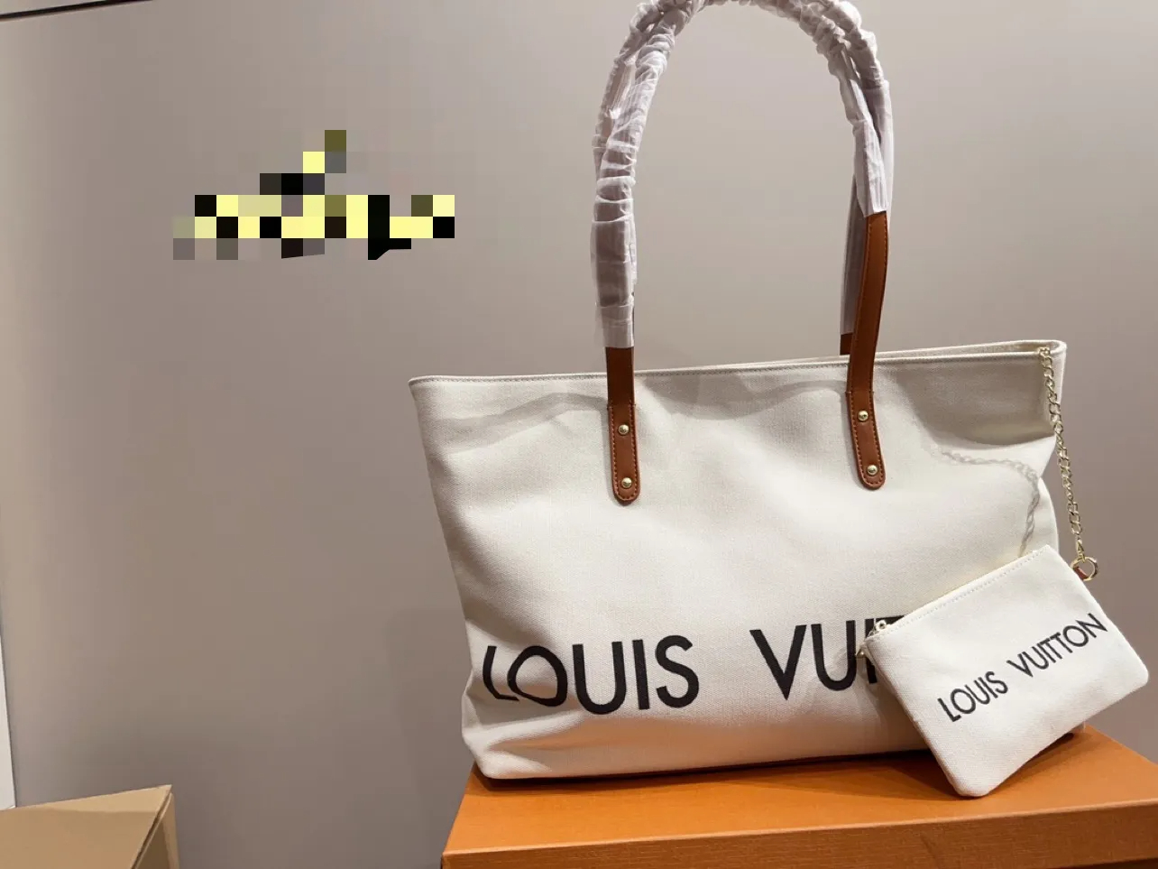 LVキャンバスショッピングバッグ.小銭入れ付き【50%割引+送料無料】 - 画像 (4)