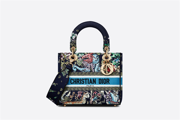 Dior LADY D-LITE ミディアムバッグ D-Constellation エンブロイダリー 24 x 20 x 11 cm