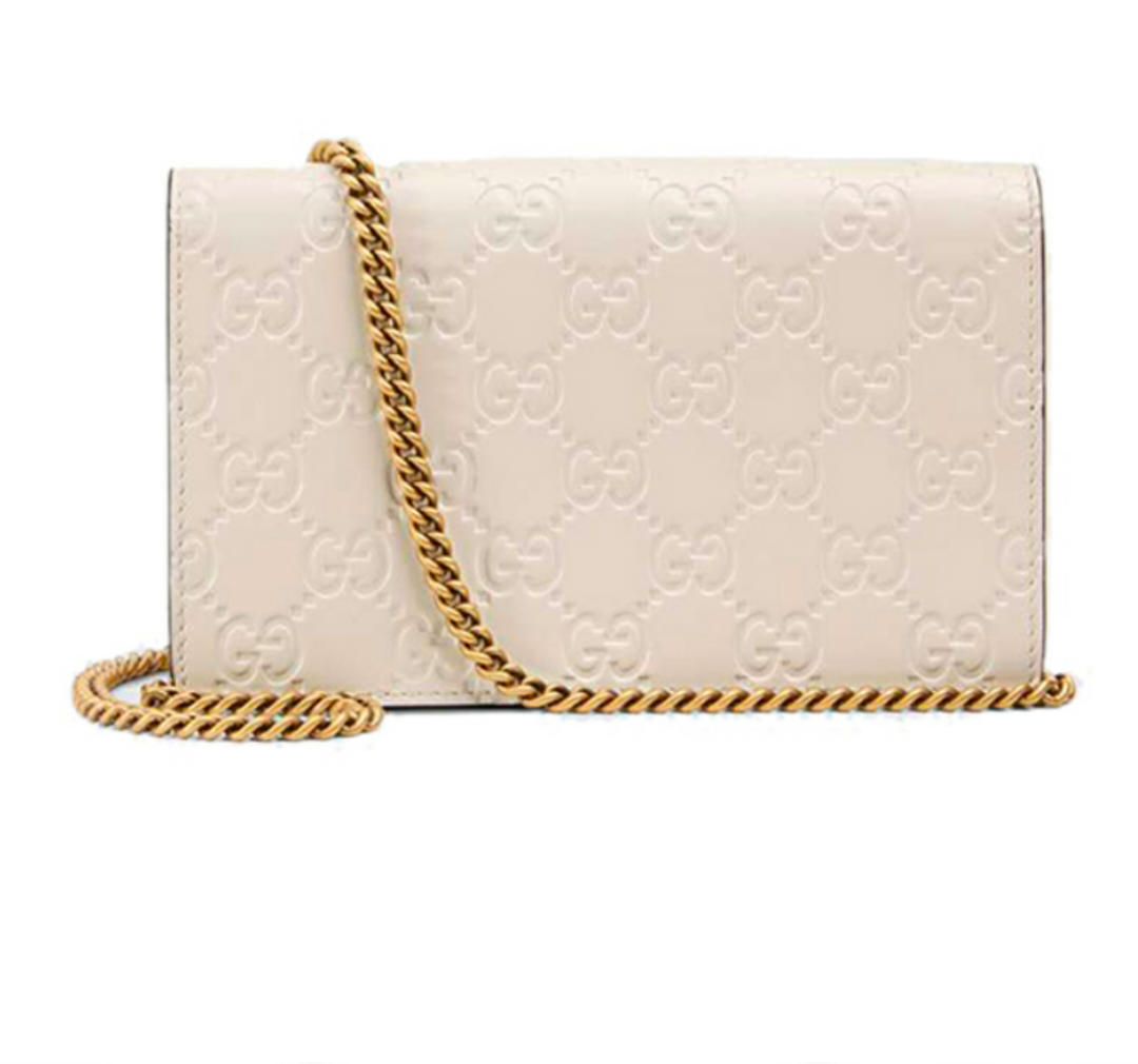 大人気♪グッチグッチシグネチャーコレクションチェリーレザーショルダークロスボディバッグミニウィメンズホワイト - 画像 (5)