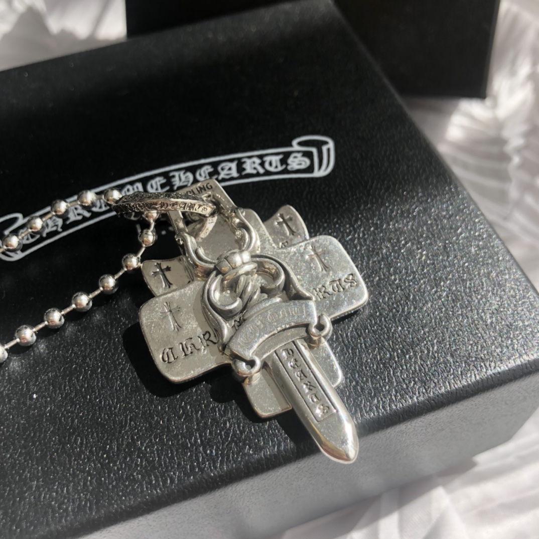 Chrome Hearts(クロムハーツ)3段ソードとホーリーソードサンスクリットペンダントネックレス - 画像 (5)