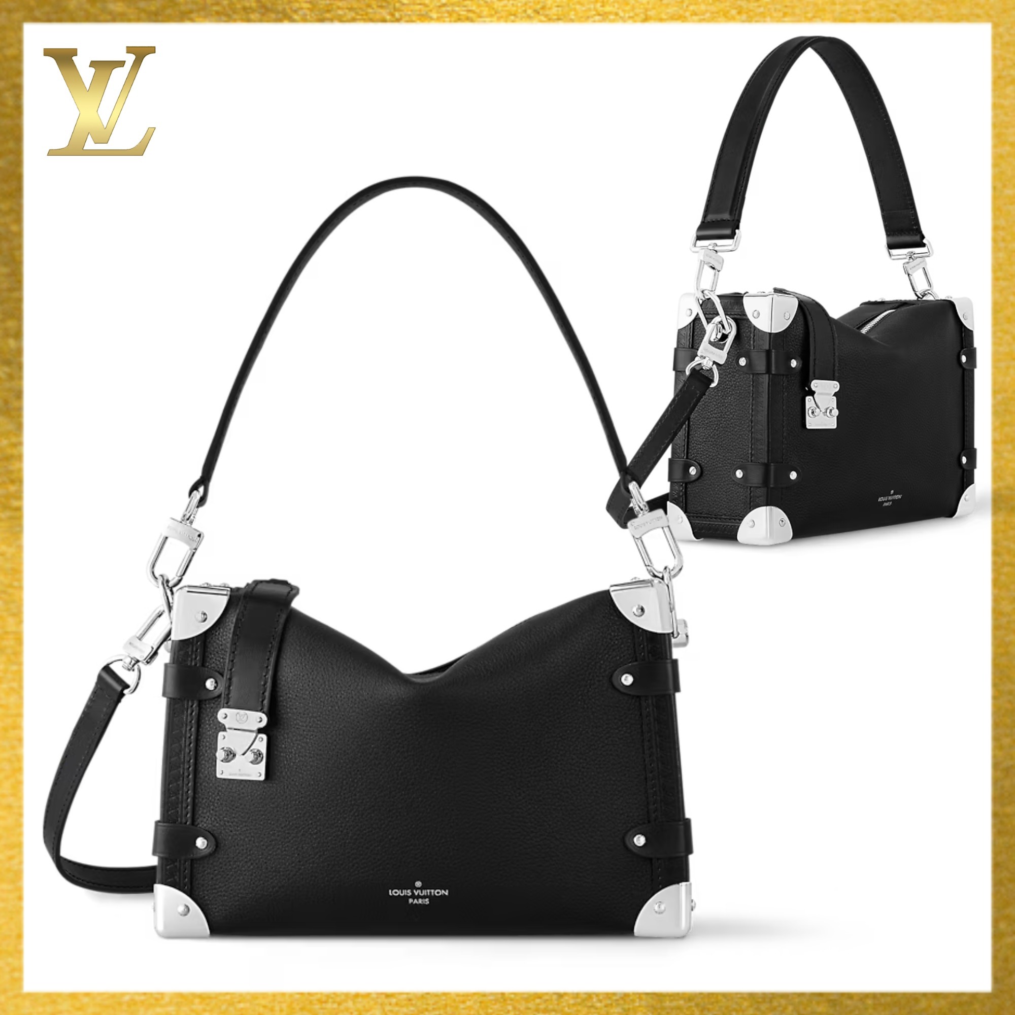 【LOUIS VUITTON】 グレインカーフレザー サイドトランク MM M25160 - 画像 (6)