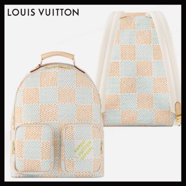 LouisVuitton《バックパック・マルチポケット》白 ダミエ N40735