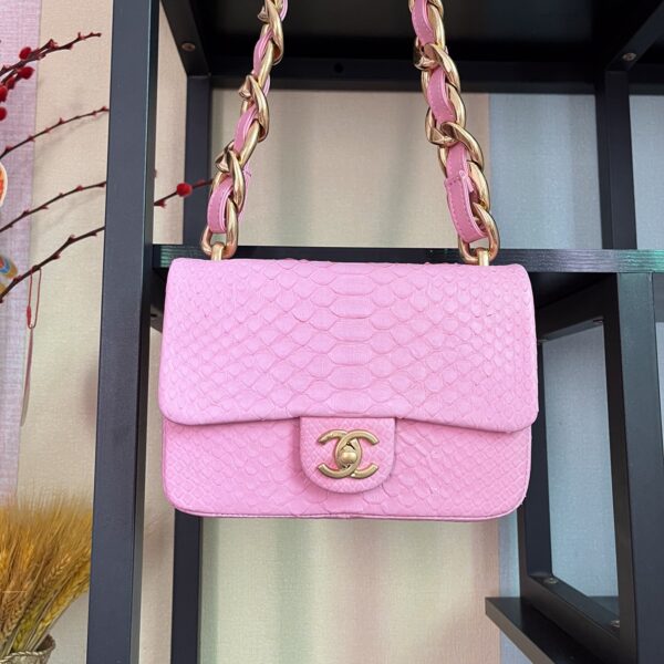 BOLSA CHANEL 2.55 PYTHON FLAP BAG AS3214