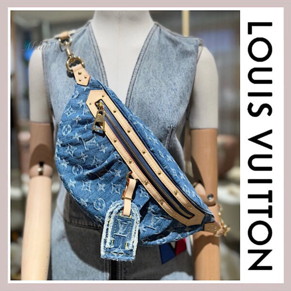 《デニム/可愛いデザイン》LOUIS VUITTON モノグラム バムバッグ M46837