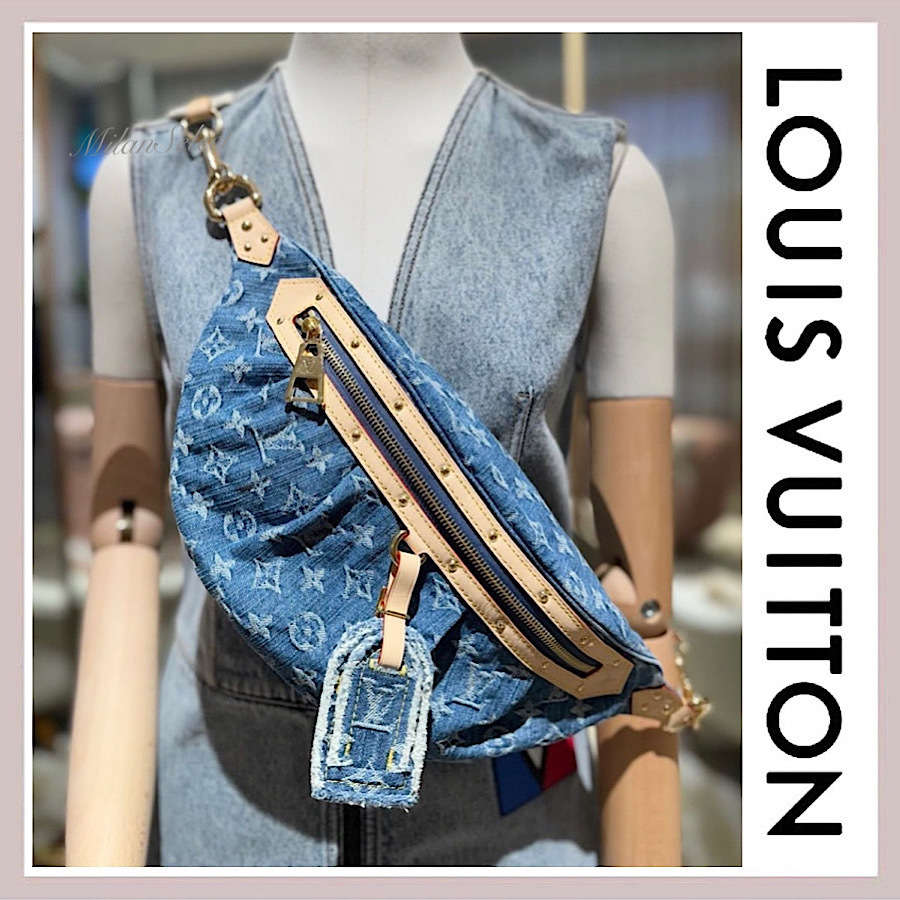 《デニム/可愛いデザイン》LOUIS VUITTON モノグラム バムバッグ M46837