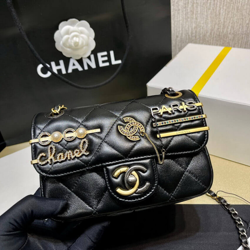 【入手困難】25ans雑誌掲載!中条あやみ愛用Chanel Pearls Charms Mini Flap Bag AS2978 - 画像 (7)