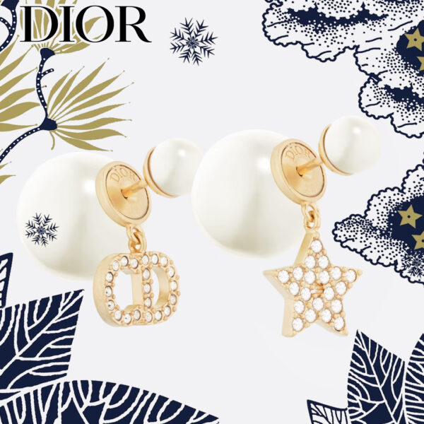 【直営店】DIOR TRIBALES ピアス メタル・レジンパール・クリスタル