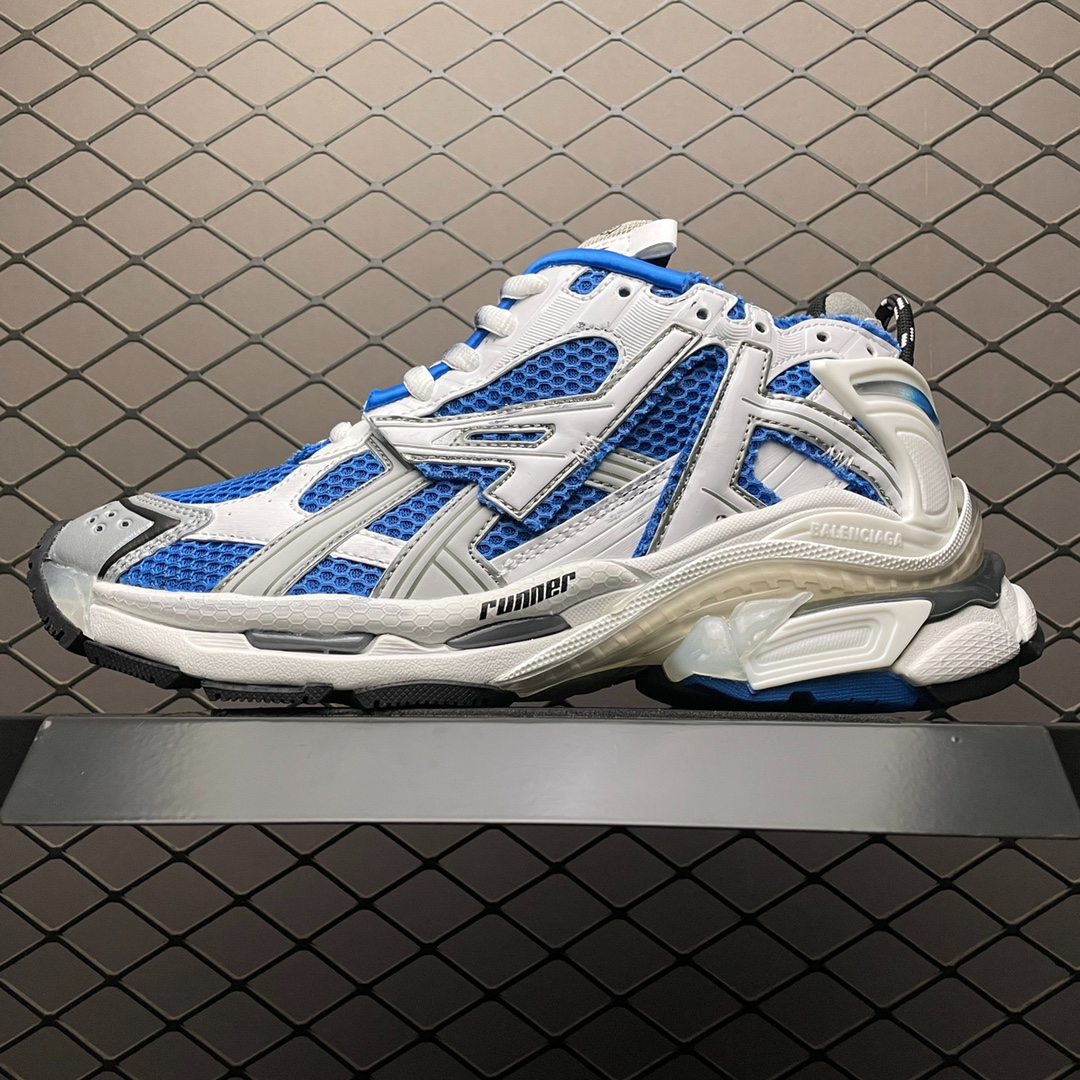 Balenciaga Runner Sneaker White/Blue(677403W3RB34912) - 画像 (2)