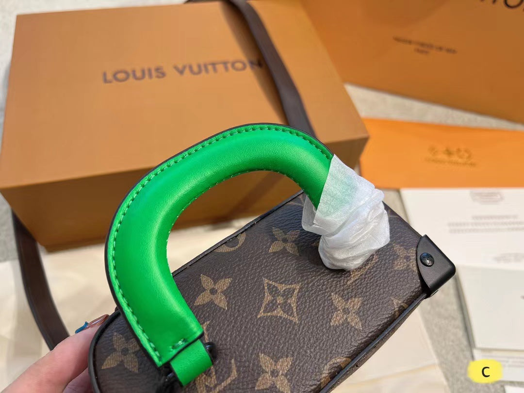 L&v バーティカルボックストランク ハンドバッグ ショルダーバッグ - 画像 (9)