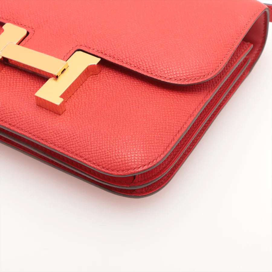 エルメス コンスタンス3 ミニ18 ヴォーエプソン ルージュクー ゴールド金具 - 画像 (5)